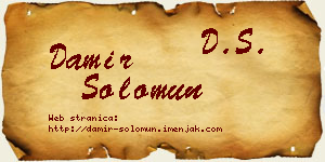 Damir Solomun vizit kartica